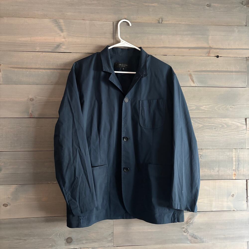 RAG & BONE | Men's Chase Hybrid Tech Blazer Navy Blue Black Side Panels Sz M